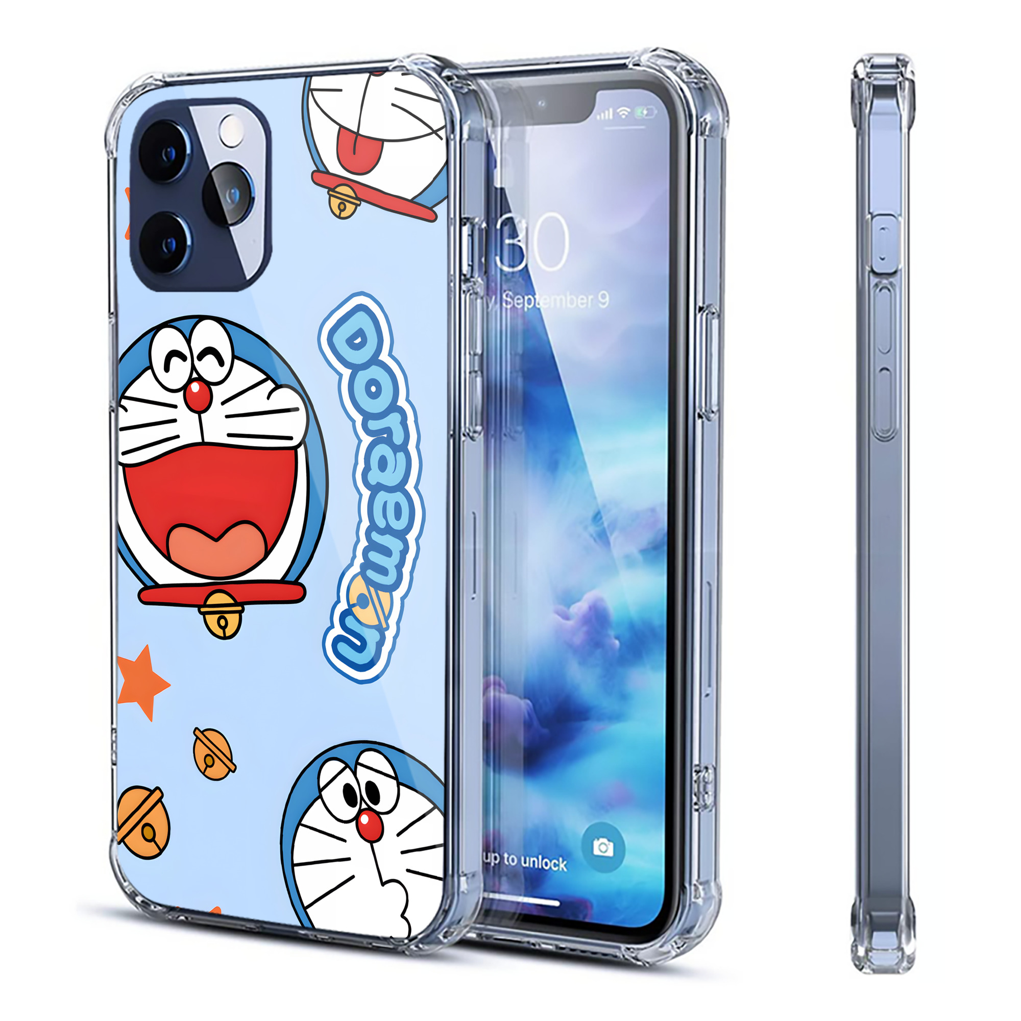 （画像用） ドラえもん Doraemon 【iPhone 12シリーズ対応】透明スマホケース（クリアソフトケース）